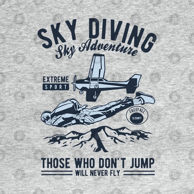 Vector Illustration of Sky Diving. by beanbeardy